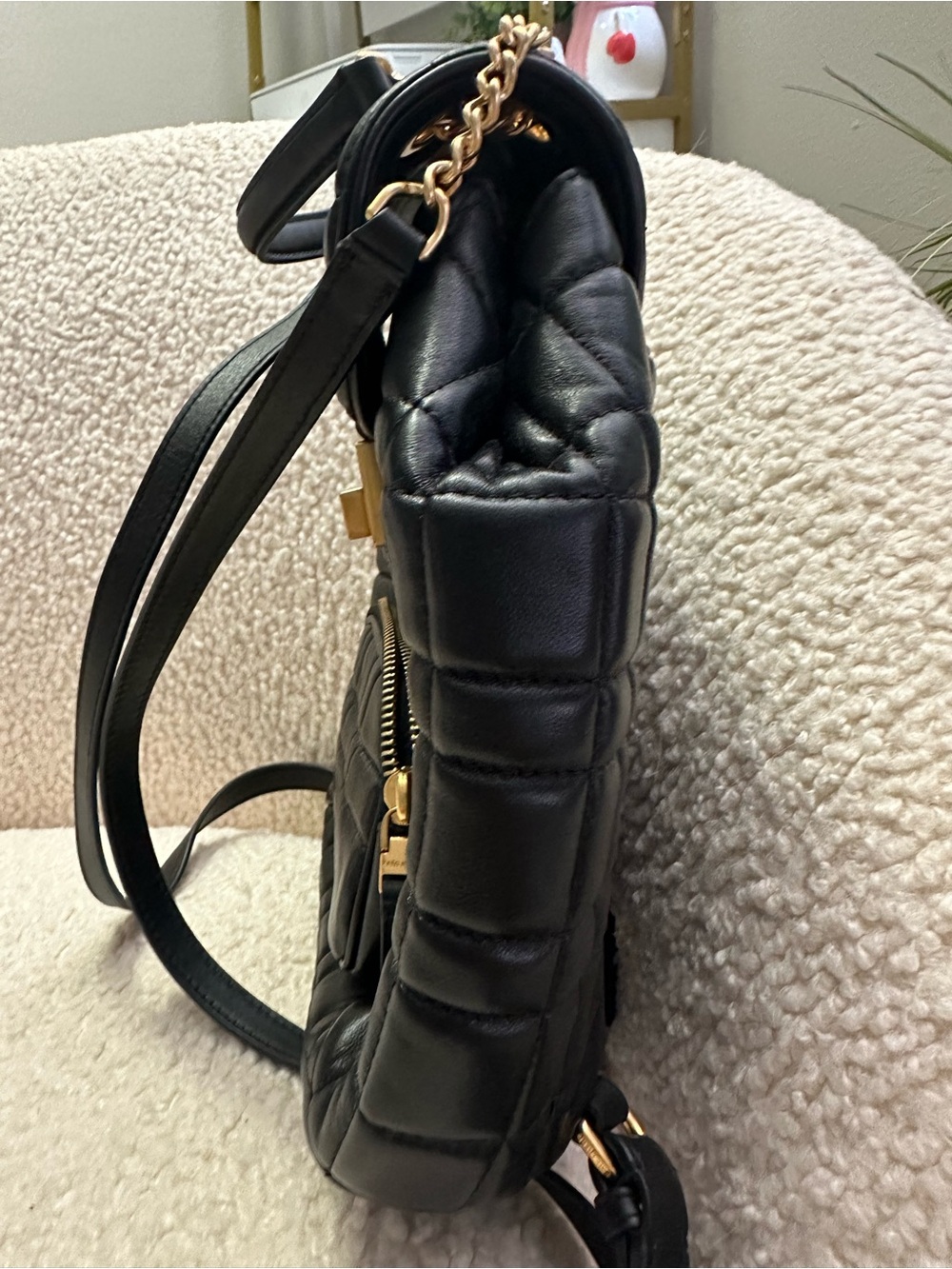 kate spade New York Black Quilted Leather Backpack - Picture 4 of 7